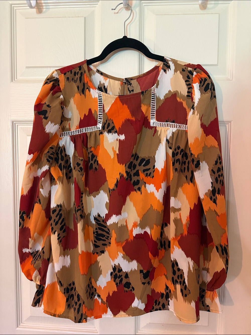 Multicolor Abstract Patchwork Blouse